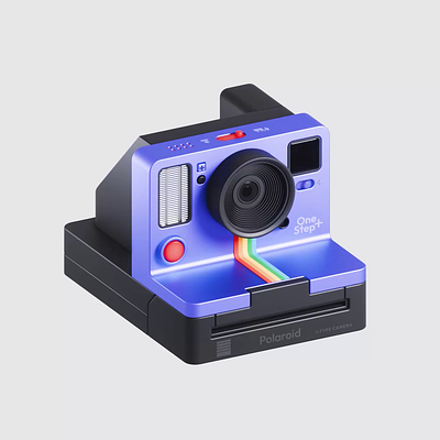 Polaroid Camera 3d animation blender design illustration motion design motion graphics retro visual design