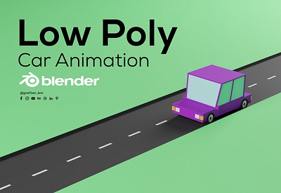 Low Poly Car Animation in Blender 3d 3dwork animaton blender blender3d blendertutorial caranimation grafixerbro lowpoly tutorial