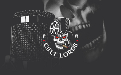 Cult Lords branding cuban cigars design english hat gentlemans hat graphic design illustration logo movie nimadelavari skull typography vector vintage