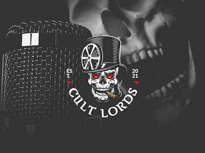 Cult Lords branding cuban cigars design english hat gentlemans hat graphic design illustration logo movie nimadelavari skull typography vector vintage