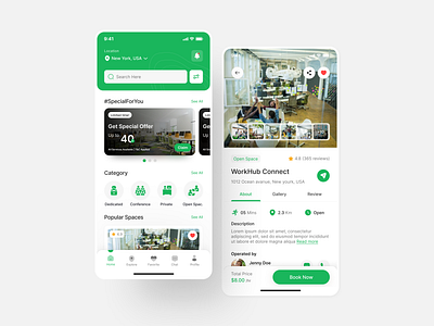 Coworking Space Booking App UI | Coworking App Figma UI Design app design app ui app ui designer coworking app coworking space app designer figma figma designer hire designer hire mobile app designer hire ui ux designer insightlancer minimal app design mobile ui designer ui ui design user experience user interface ux ux design