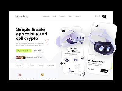 Creative VR crypto landing page website 🔥 | Shahbaz Ali