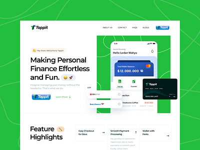 Modern Tappit landing page website 🔥 | Shahbaz Ali