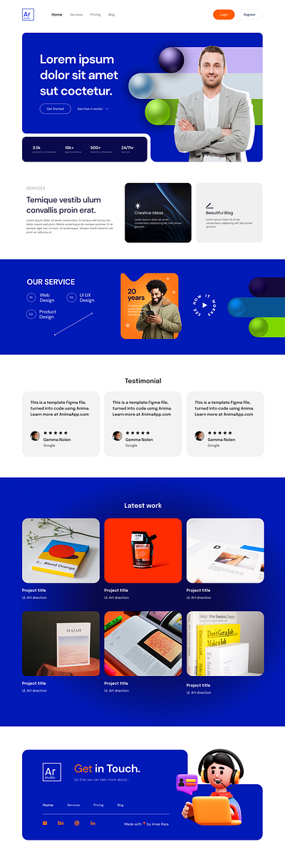 Creative Modern landing page website 🔥 | Shahbaz Ali