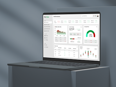 Fin Vista Stock Market Dashboard graphic design logo ui