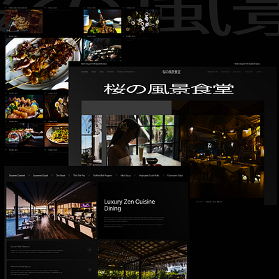 Zen Cuisine Dining Website branding design landingpage qeilow qeilowdev qeilowdevelopment ui uidesign ux uxdesign webdesign webdevelopment