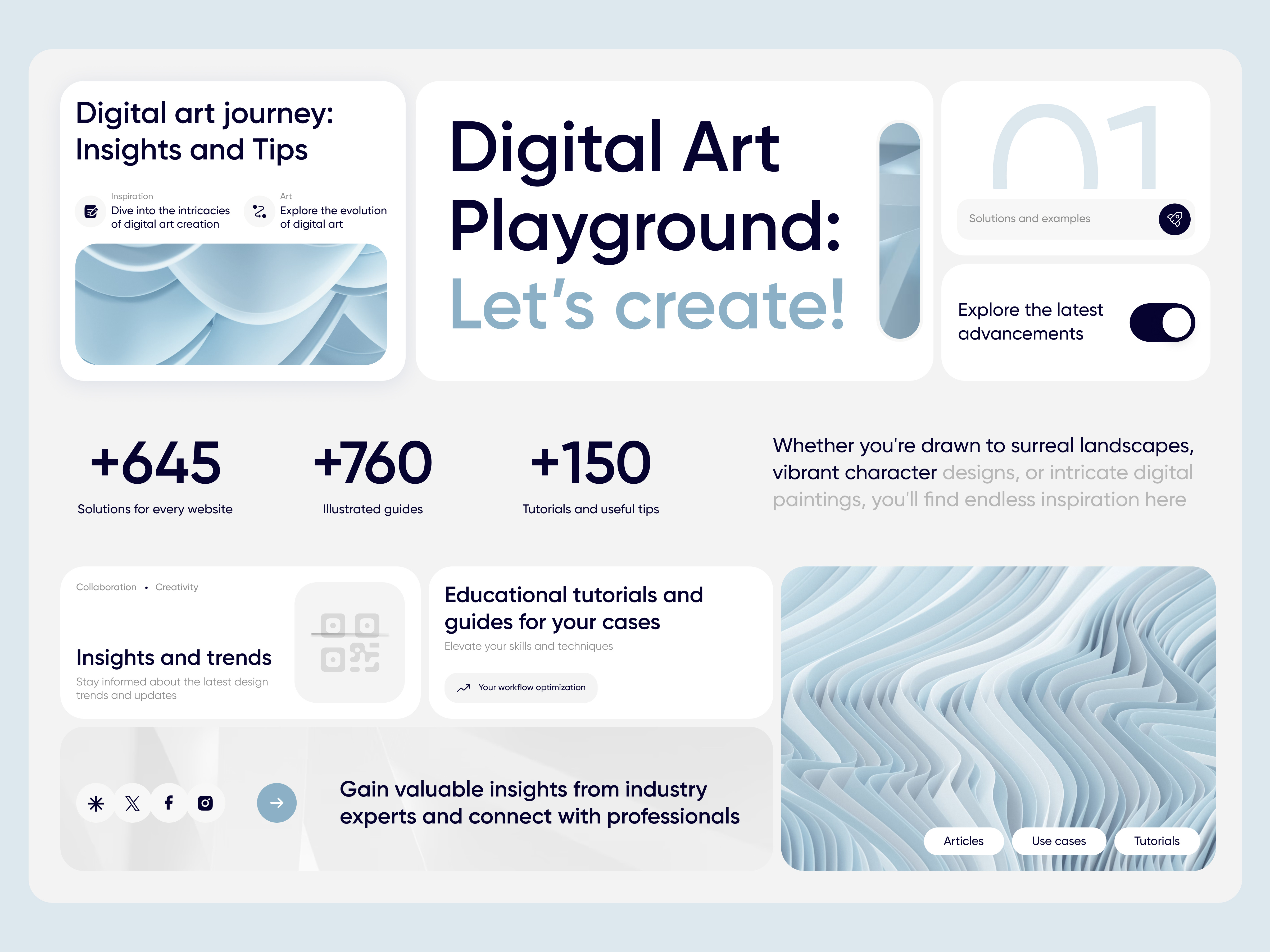 Digital art web art create design digital figma illustration inspiration landing ui ux web