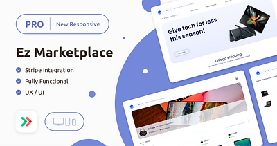 Ez Marketplace Pro - Shop NoCode Web Template bubble.io dashboard design eazycode marketplace nocode nocode solution nocode template shop ui web developmetn web template