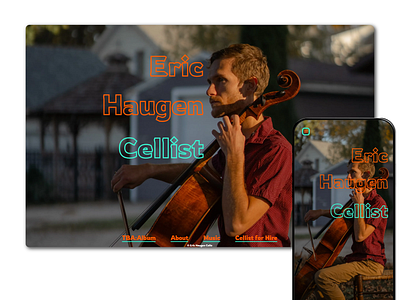 Eric Haugen Cellist - a musician's website branding logo web design web development