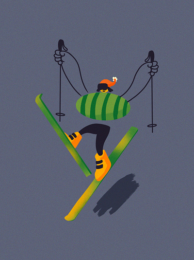 Winter Sports branding design fun graphic design icon illustration line minimal procreate retro simple ski snow sport ui winter