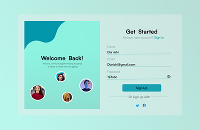 Daily UI - Sign Up page 001 dailyui design signuppage ui