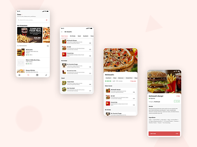 Food Delivery App accessibility features cards ui carousel ui cart management checkout process data integration data management delivery tracker error handling feedback form food application food delivery ui food services location services menu mobile app design order history order tracking