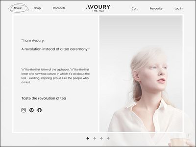 Avoury: Revolutionizing the Tea Ceremony adobe photoshop albino design figma landing mascot ui ux webdesign white yan ageenko