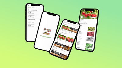 LocalMarket - App for buying local products branding design logo mobile mobiledesign ui ux