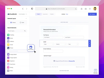 Form Builder - Application app design dashboard form builder new dashboard ux ui web app web application