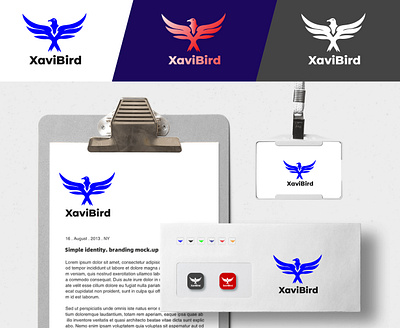 XaviBird - Logo 3d branding graphic design logo