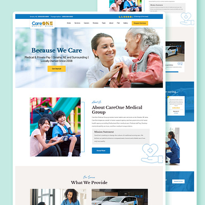 Medical Care Website graphic design ui web site design