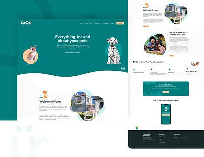 Pet Care Landing page design graphic design illustration landing page ui website design