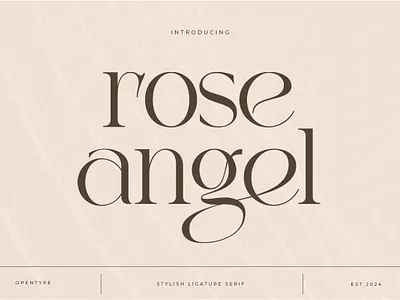 Stylish Ligature Serif | TBJ Rose Angel alternates fonts boho branding branding font canva canva font design font font design fonts free font graphic design ligature fonts logo logo font modern font serif font typeface typography vector