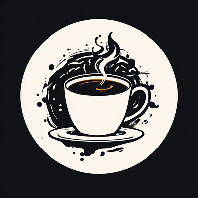 black& white coffee logo branding coffee graphic design logo ui