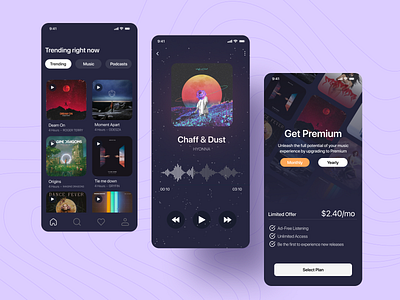 Music Player App Design app concept design mobile app music music player player ui ux