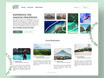 Travel website landing page design figma landing page ui user interface website website design