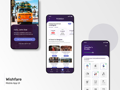 Wishfare - Mobile UI Design app design mobileappdesign ui ux