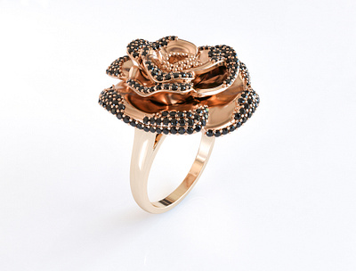 Rose ring with diamonds, 3d renderings, product ready 3d CAD 3d branding design graphic design illustration logo rhinoceros ui zbrush zbrush pixlogic