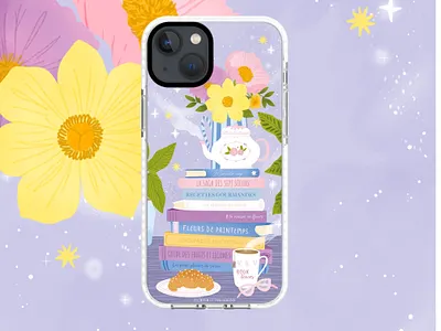 Ohmycase x Florisillustrations book illustration book lover digital art flowers french illustrator illustrations ohmycase phone case illustration procreate
