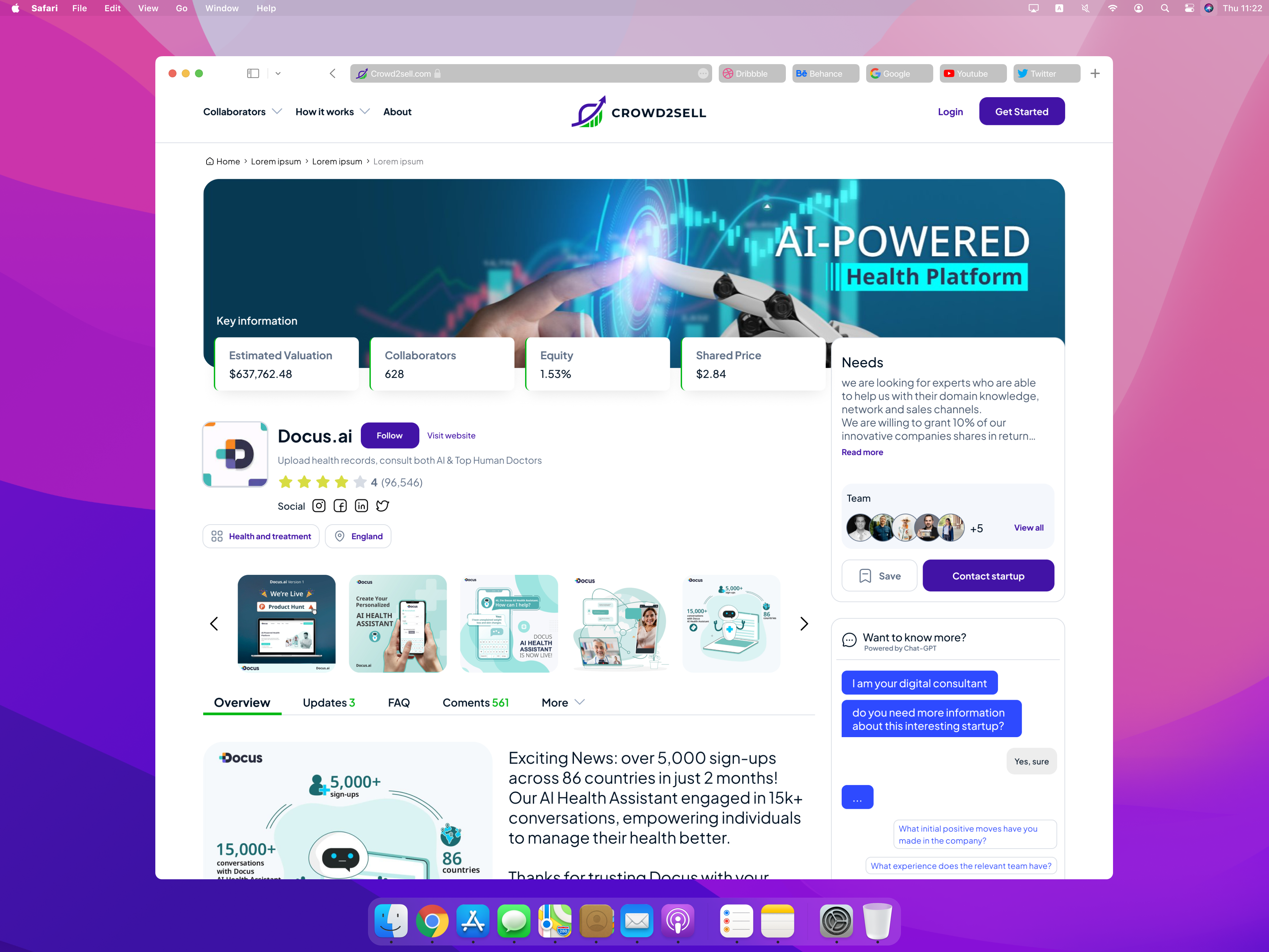 📈 CROWD2SELL: Specialists receive shares superior to salary branding collaboration experts marketing startups stocks ui ui design ui ux web design website ui website ux
