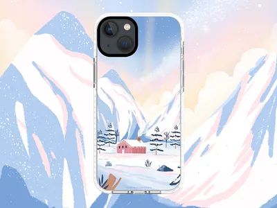 Ohmycase x Florisillustrations : snowy sunday client project digital art freelanceillustrator french illustrator ohmycase procreate snowy illustration winter illustration