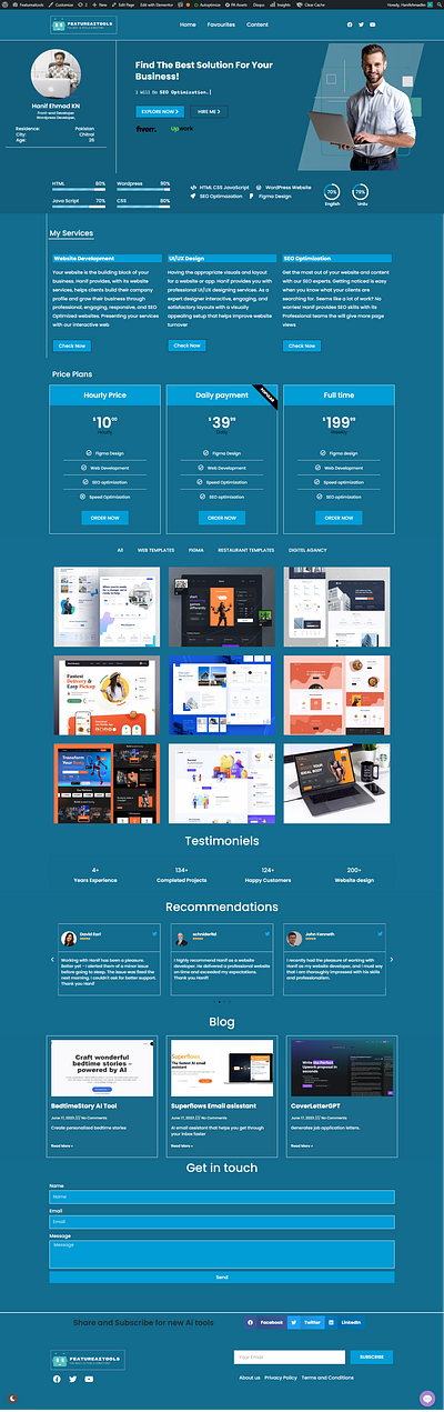 Portfolio website template portfolio website website design website template wordpress website