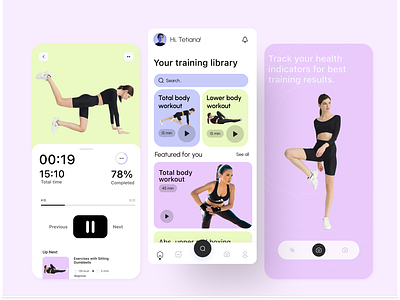 Fitness App Design app concept design fitness fitness app fitness app design gym healthy mobile app ui ux yoga