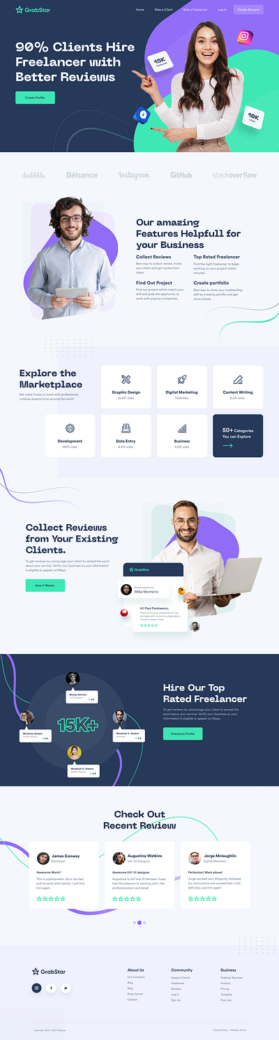 Freelancer portfolio website template ui web design website template wordpress portfolio