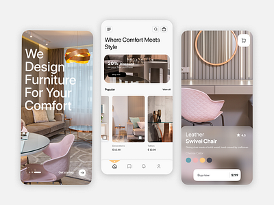 Mobile | Furniture shop design ecommerce app furniture graphic design mobile mobile app mobile | furniture shop online shop shop u ui ux