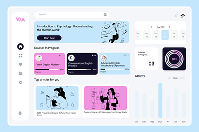 Online Course Dashboard concept dashboard design learning online courses ui ux web