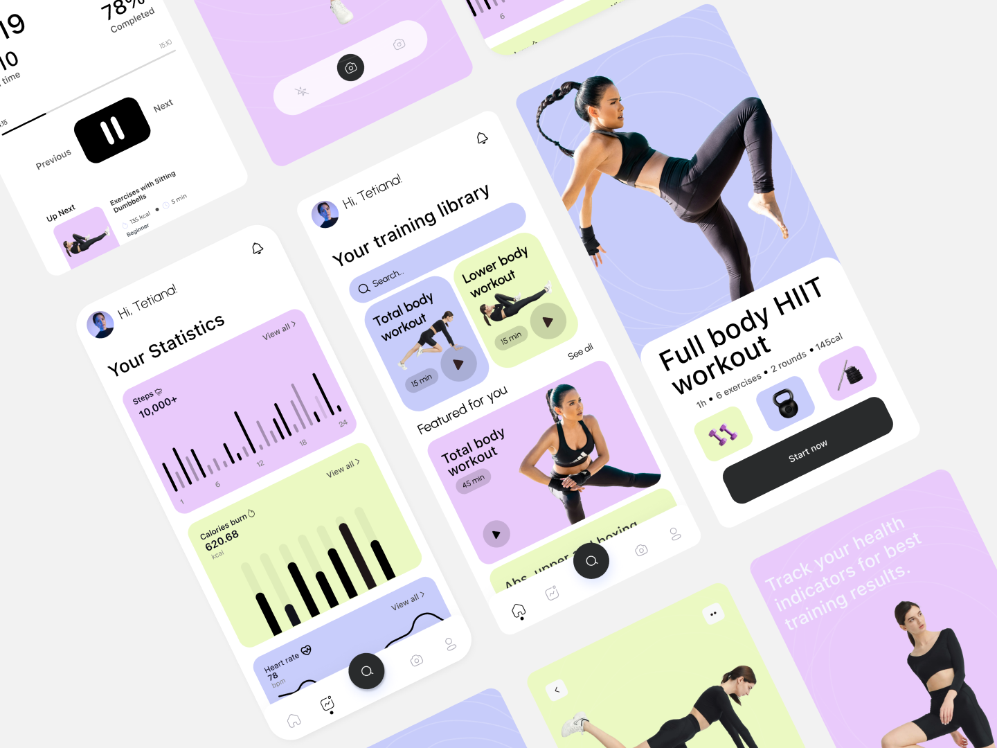 Mobile Fitness App by Valerija Mladenovik on Dribbble