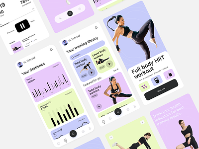 Mobile Fitness App app concept design fitness fitness app design gym healthy mobile app ui ux