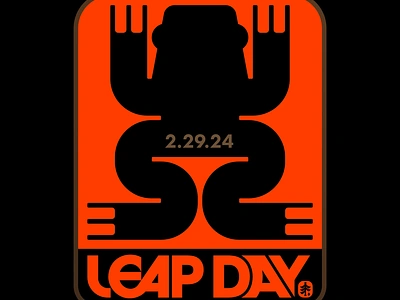 Leap Day 2024 2024 amphibian animal custom type emblem frog icon label leap leap day logo logotype nature sigil spring sticker symbol type typography wordmark