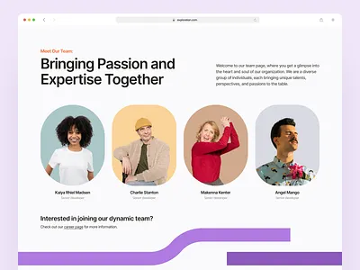 Team page - Web Exploration design desktop exploration line minimalist pattern swiss team ui userinterface web