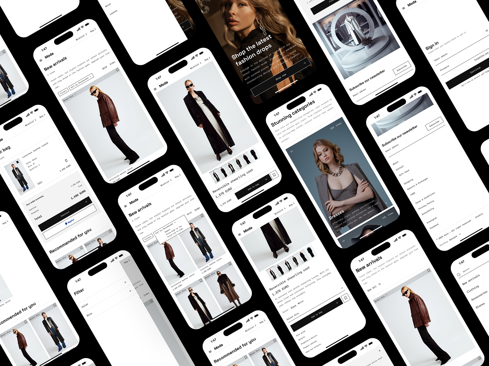 Moda - Fashion responsive mobile app by George Chichua on Dribbble