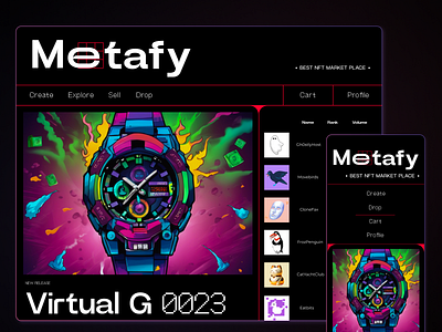 Web3 Marketplace - Metafy design ui ux web3
