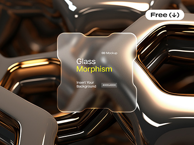 Glass Morphism Chip Card Mockup blurred blurry branding business card chip design download frosted futurism futuristic glass glassmorphism mockup pixelbuddha psd template transparent