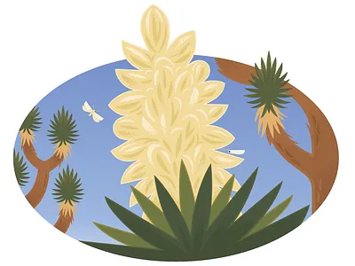 Joshua Tree Flower animals desert flower illustration joshua tree national park national parks nature science science illustration spot illustration vector