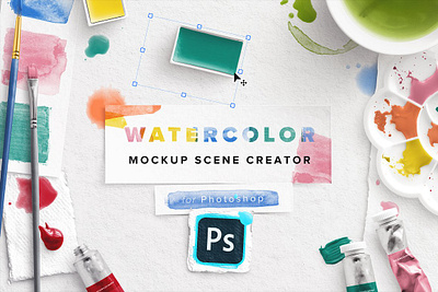 Watercolor Mockup Scene Creator art artistic brushes create your own creative custom mockup isolated object mockup scene mockup scene creator scene splashes transparency transparent washes watercolor watercolor mockup scene creator watercolour