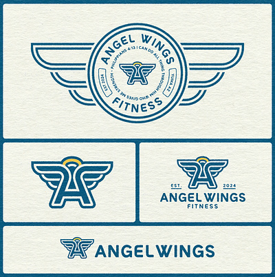 Angel Wings Visual Identity System angel angelwings app branding design graphic design identity illustration logo logomark logotype typography ui ux vector wings
