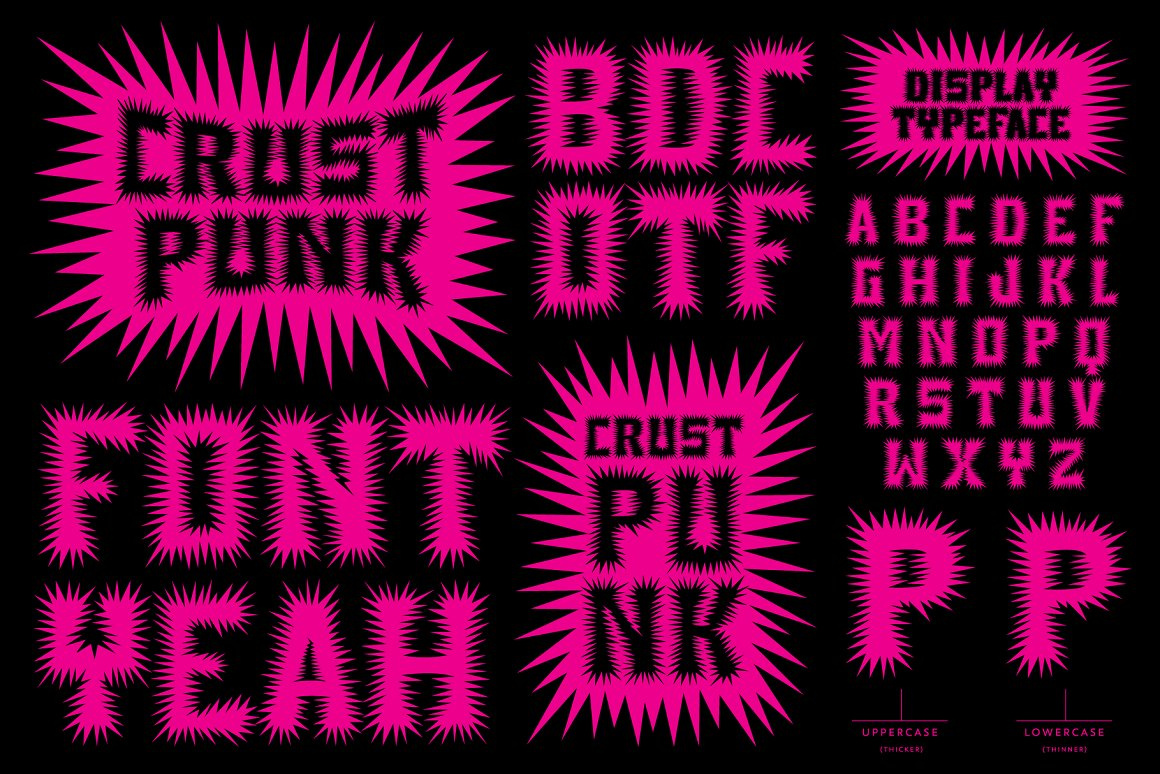 Crust Punk Display Font by Creative Design Master on Dribbble