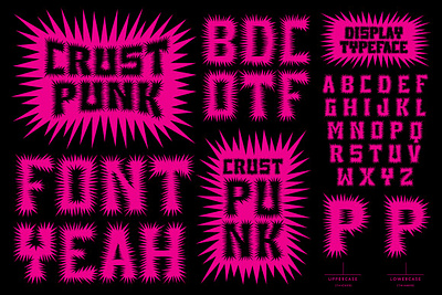 Crust Punk Display Font crust punk display font display font font type typeface