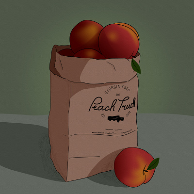 the peaches design illustration minimal vector
