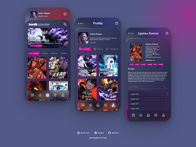 Komikindo : UI Design for Mobile Comic Application 2024 anime comic graphic design komik komikindo manga manhua manhwa mobile mobile app mobile app design populer ui uidesign uiux design